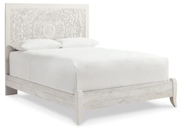 Paxberry White Queen Panel Bed
