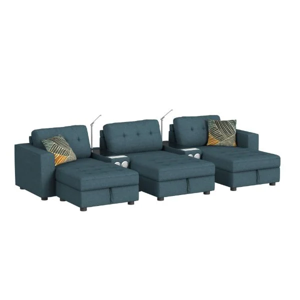 Options One Teal 8PC Living Room Set