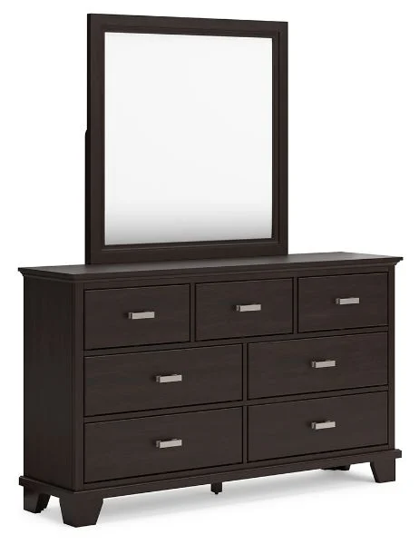 Covetown Brown Dresser and Mirror