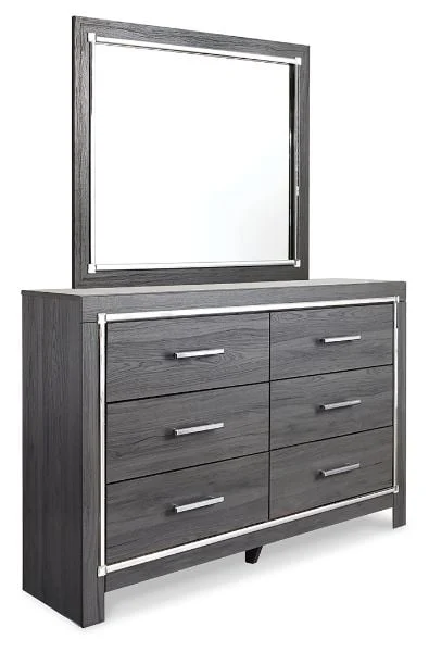 Lodanna Gray Dresser and Mirror