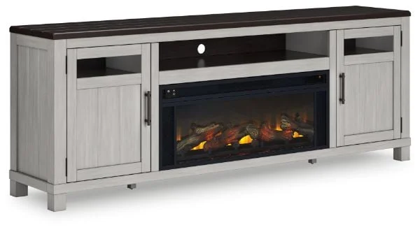 Darborn Gray 88" TV Stand with Electric Fireplace