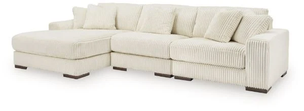 Lindyn White 3-Piece Sectional with Chaise