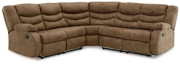 Partymate Brown 2-Piece Reclining Sectional
