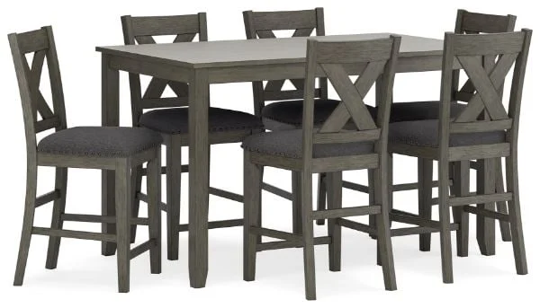 Caitbrook Gray 7PC Counter Height Dining Set