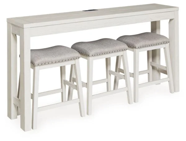 Robbinsdale White 4PC Counter Height Dining Set