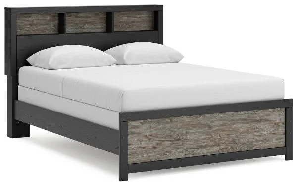 Broachmyn Black Queen Bookcase Bed