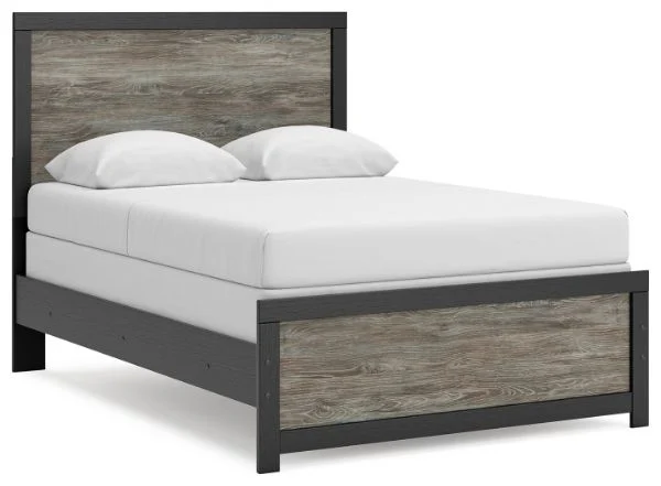 Broachmyn Black Full Panel Bed