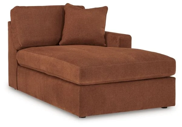Modmax Orange Right-Arm Facing Corner Chaise