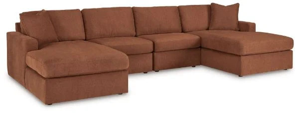 Modmax Orange 4-Piece Sectional with Chaise