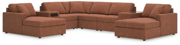 Modmax Orange 8-Piece Sectional with Chaise