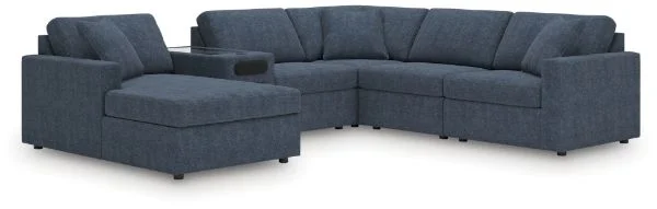 Modmax Blue 6PC Sectional with Audio System