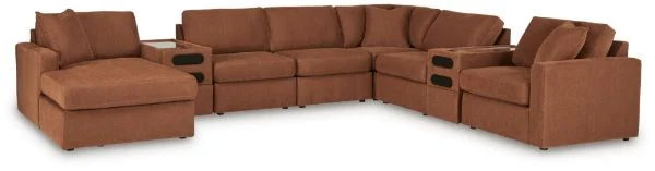 Modmax Orange 8PC Sectional with Audio System