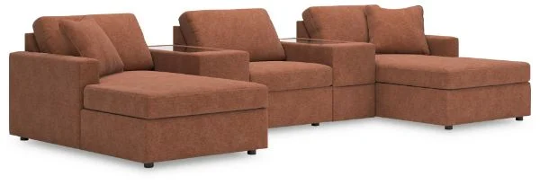 Modmax Orange 5-Piece Pit Sectional