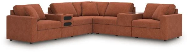Modmax Orange 7PC Balanced Sectional with Audio