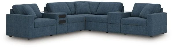 Modmax Blue 7PC Balanced Sectional with Audio