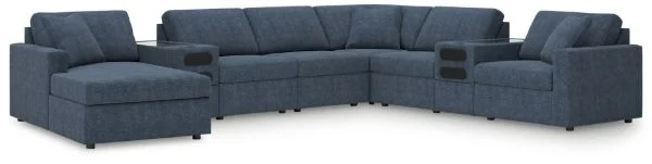 Modmax Blue 8PC Sectional with Audio System