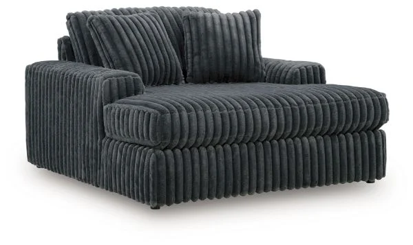 Midnight-Madness Gray Oversized Chaise