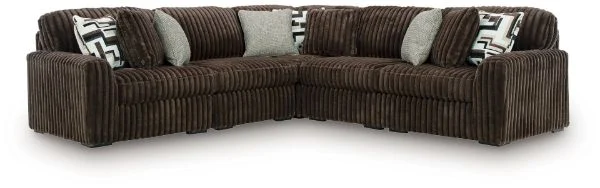 Midnight-Madness Brown 5-Piece Sectional