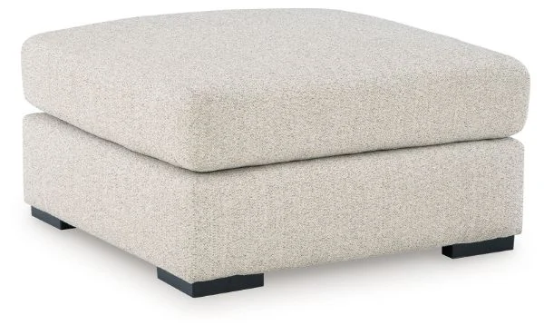 Laurelgrove Beige Oversized Accent Ottoman