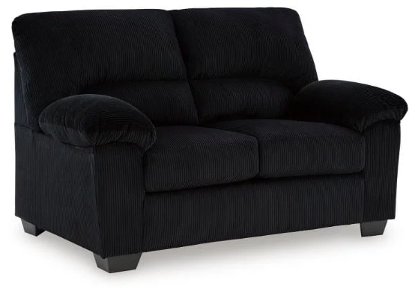 SimpleJoy Black Loveseat