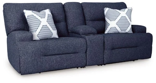 Acklen Place Blue 3-Piece Sectional