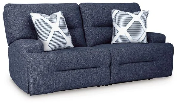 Acklen Place Blue 2-Piece Power Sectional