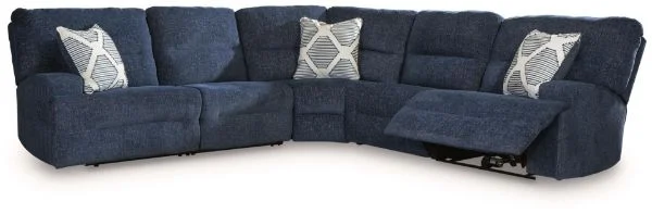 Acklen Place Blue 5PC Power Reclining Sectional
