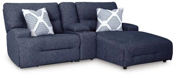 Acklen Place Blue 3PC Power Reclining Sectional
