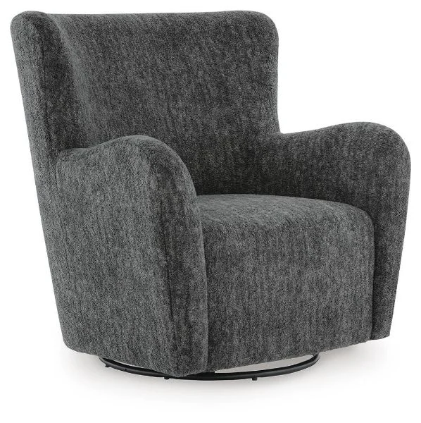 Rowenburg Gray Swivel Glider Accent Chair