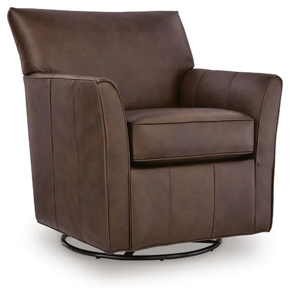 Braydunn Brown Swivel Glider Accent Chair