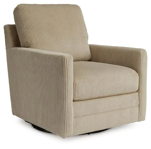 Icaman Beige Swivel Accent Chair