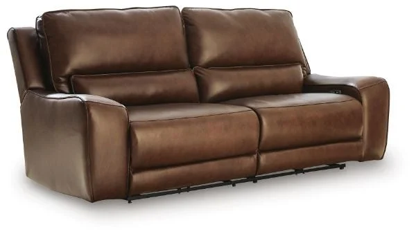 DeepWakes Brown Power Reclining Sofa