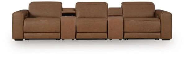 Magic Man Brown 5-Piece Power Reclining Sectional