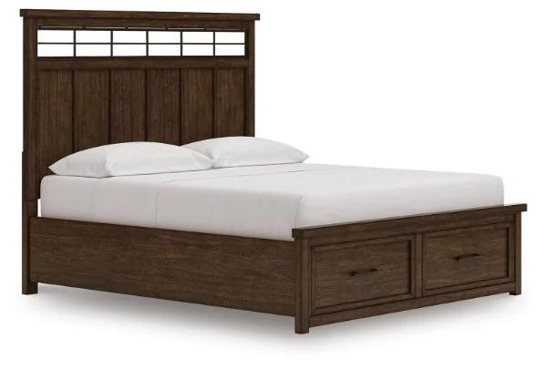 Taffenbrook Brown Cal King Panel Storage Bed