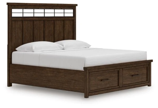 Taffenbrook Brown King Panel Storage Bed