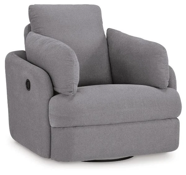 Modmax Gray Swivel Glider Recliner