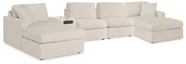 Modmax Beige 5 Piece Sectional with Audio Console