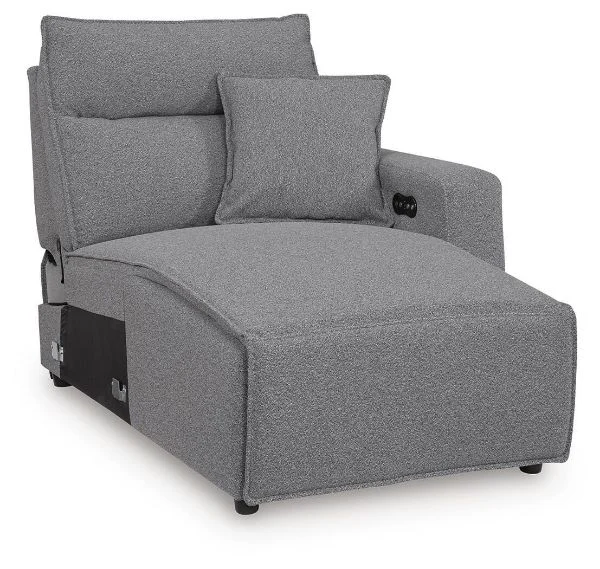 Modmax II Gray RAF Power Reclining Back Chaise