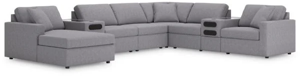 Modmax Gray 8-Piece Sectional with Audio System