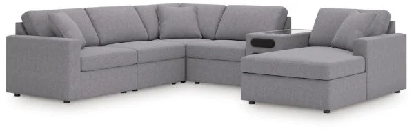 Modmax Gray 6-Piece Sectional with Audio System