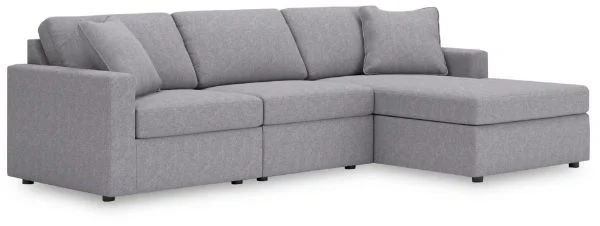 Modmax Gray 3-Piece Sectional with Chaise