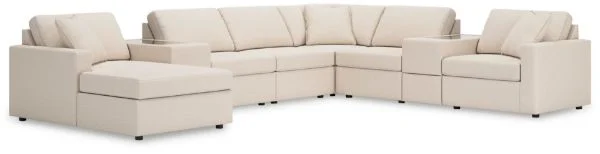Modmax Beige 8-Piece Sectional with Chaise