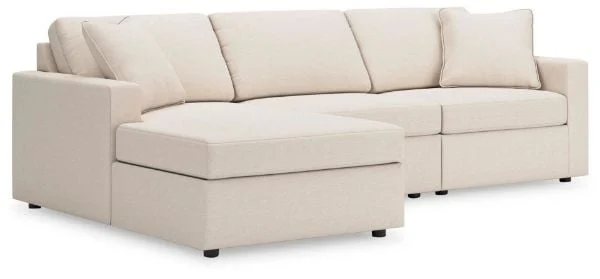 Modmax Beige 3-Piece Sectional with Chaise