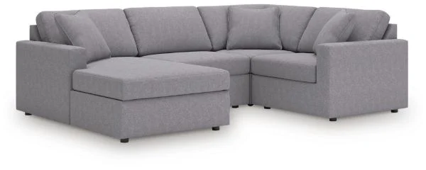 Modmax Gray 4-Piece Sectional with Chaise