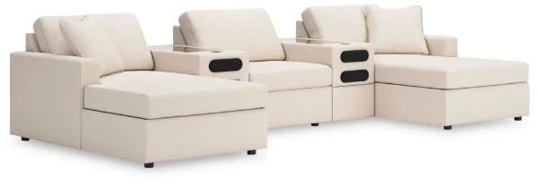 Modmax Beige 5-Piece Double Chaise