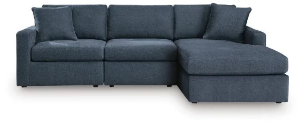 Modmax Blue 3-Piece Sectional with Chaise