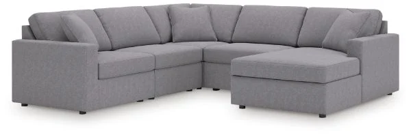 Modmax Gray 5-Piece Sectional with Chaise