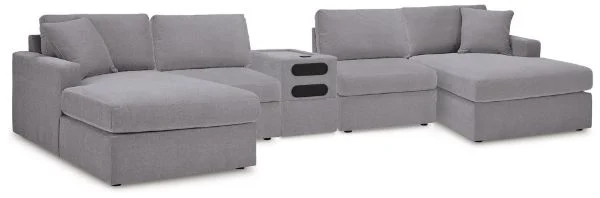 Modmax Gray 5 Piece Sectional with Audio Console