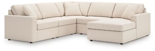 Modmax Beige 5-Piece Sectional with Chaise