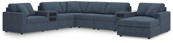 Modmax Blue 8-Piece Sectional with Audio System